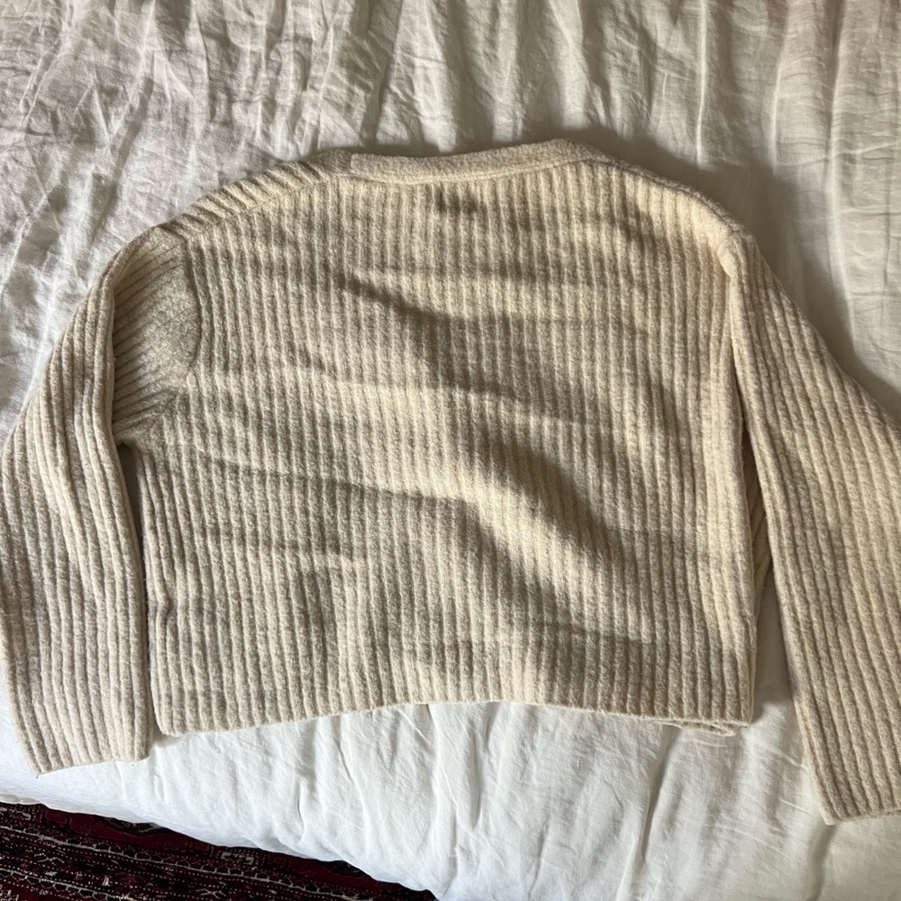 Verge Girl Ribbed Cream Cardigan - Picture 3 of 3